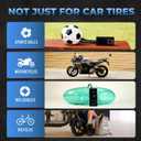 POCKET AIR PRO Tire Inflator Portable Air Compressor by Bullseye Pro for Tires, Balls, Bike with Persta Valve, Auto Shut Off, Inflates in 2 Min, Cordless Rechargeable 6000MAH,150 PSI, SoS Light