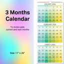 3 x 2026 Wall Calendar - 3 Month Wall Calendar 2026 Vertical, Dec. 2025 - Jan. 2027, 11.3" x 26", Calendar 2026, Lay - Flat, Holidays, Blocks