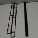 Closet Hanging Rod, 31.9in Wide Extension Closet Hanging Organizer, 6 Height Adjustable Hanging Closet Rods, Space Saving Heavy Duty Closet Rod for Hanging clothes and Towel up to 33.8 in Long, Black, Only One Rod