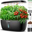 Ahopegarden Indoor Garden Hydroponics Growing System: 12 Pods Plant Germination Kit Garden Kit Growth Lamp Countertop with LED Grow Light Hydrophonic Planter Grower Harvest Vegetable Lettuce