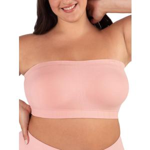 SHAPERMINT Strapless Bra - Bandeau top, Strapless Bras for Women, Plus Size Lingerie for Women, Free Clear Bra Straps (Medium: 34CDDD/F, 36CD, Rose Tan)