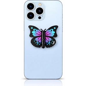 Cute Butterfly Phone Grip Socket 3D Foldable Rotating Phone Holder with Fold-Style Finger Grip for iPhone, Android & Kindle (Lavender)