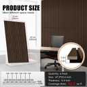 RITOLLO 6-Pack Wood Slat Wall Panels, 46.5 Sq Ft Coverage, Dark Walnut