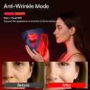INIA Glow 4D Wireless Red Light Therapy Mask for face Dual NIR, 320 LEDs, 4 Modes, Under-Eye Cooling, Cordless & Rechargeable LED Face Mask for Home & Travel, Skincare Gifts for Women Mom Wife, Blue