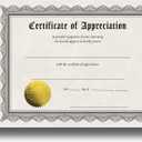 Certificate of Appreciation Certificate Paper with Embossed Gold Foil Seals - 30 Pack - Parchment Award Certificates for Students, Teachers, Employees - 8.5" x 11" Inkjet/Laser Printable