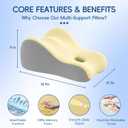 Latex Comfort Pillow for Adults | Supportive Cushion for Pregnancy, Relaxation & Couples | All-Purpose Sleeping & Lounging Pillow with Washable Cover-Yellow