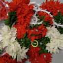 THE ART BOX 5 feet Artificial Hanging Flowers Vine Red Silk Gajra Garland for Wedding, Diwali Decoration Floral Arch Party Garden Home Decor (2 Pc) (Off White & Red)