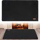 Fireplace Rugs Fire Resistant - 28 X 48 X 0.04 Inch Square Fire-Proof Hearth Blanket Mat Carpet Protector for in Front of Fireplace for Stove, Decks, Indoor, Outdoor, Fire Pit, Grill & Floor