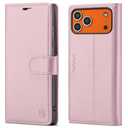 Wallet Case for iPhone 17 Pro Max with Credit Card Holder,PU Leather Folio Flip Kickstand Protective Shockproof Cover for Apple 17 Pro Max Phone Case (Pink, for iPhone 17 Pro Max - 6.9'')