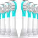Kids Replacement Toothbrush Heads 10 Pack for Philips Sonicare Electric Toothbrush Soft Brush Head for Child 3-7 for Boy Girl,Blue