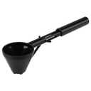 Powder Scoop Funnel, 2-in-1 Slide Design Protein Pre-Sport Scoop Funnel for Filling Water Bottles, Portable Design Home Accessory for Coffee Machine Gym Kitchen (Dark Black)