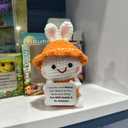 2 x Lenoka Crochet/Cute Emotional Support Bunny Handmade Gift/Perfect Emotional Support Gifts for Women; A Funny, Cheap, and Unique Surprise Gifts (Orange Bunny)