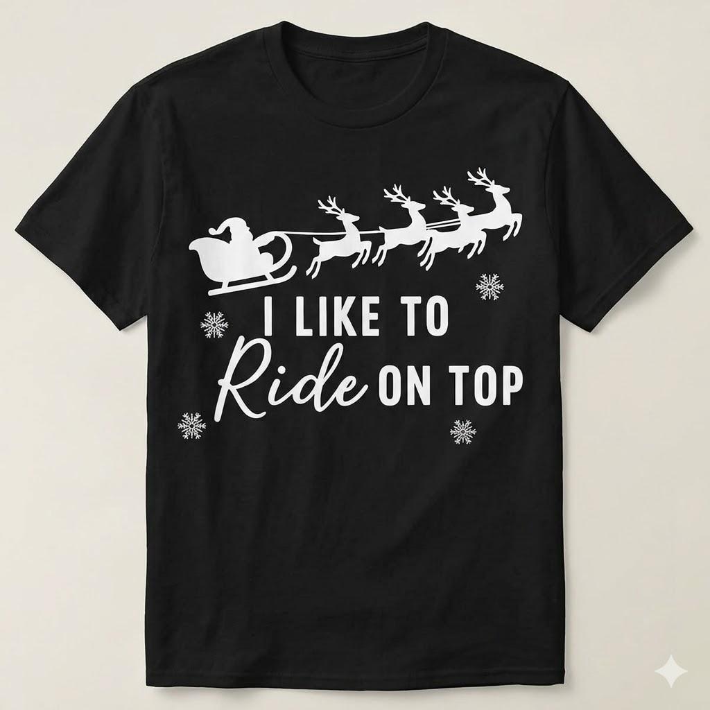 I Like to Slide Inside I Like to Ride On Top Couple Pajama TShirt S