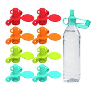 Morlike Baby Water Bottle Cap Silicone Bottles Top Spout Adapter Replacement for Toddlers Kids and Adults, Protects Kids Mouth - No Spill & BPA Free (Mix - 8 Pack)