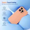 Miracase Designed for iPhone 14 Pro Max Phone Case with Screen Protector,[Upgraded Enhanced Camera Protection],Shockproof Liquid Silicone Case with Microfiber Lining,6.7 inch, Amber Orange