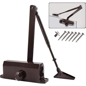MARIE Automatic Door Closer Commercial Grade 2 Spring Heavy Duty Fireproof Adjustable Door-Closer, Brown