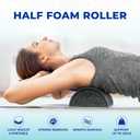 Yes4All High-Density EPP Half Round Back Roller Foam, Exercise Foam Roller for Yoga, Pilates & Stretching - 12, 18, 24, 36 inch