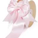 LaRibbons 1 1/2 Inch 50 Yard Double Faced Satin Ribbon,Light Pink Satin Craft Fabric Ribbon for Gift Wrapping Floral Bouquets Wedding Party Decoration 2Pcs