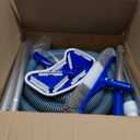 4 Pcs Swimming Pool Cleaning Kit Including Pool Vacuum Head with 1-1/2" x 30 ft Hoses Flexible Head with Pole 17.5 '' Cleaning Brush for Inground Above Ground Swimming Supplies