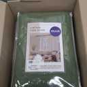 MIULEE Velvet Curtains Olive Green Elegant Grommet Curtains Thermal Insulated Soundproof Room Darkening Curtains/Drapes for Classical Living Room Bedroom Decor 52 x 63 Inch Set of 2