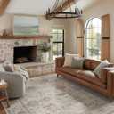 Loloi Magnolia Home by Joanna Gaines Millie Collection MIE-01 Silver/Dove 2'-7" x 8'-0", .25" Pile Height, Runner Rug