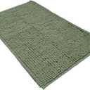 Bath Mat Plain Super Soft Deep Pile Heavy Weight Micro Bobble Bathmat Bathroom Shower Mat, 24 x 45", Sage Green