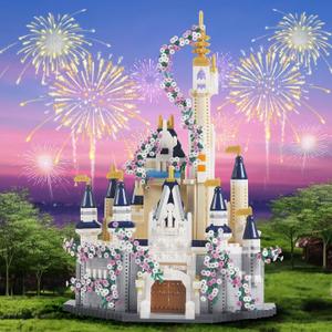 3100PCS Dream Castle Micro mini Blocks Building Blocks(Not Compatible with Lego),A Ideals Dream DSN Palace Achitecture with Sakura Serie Model Building Blocks Set, Unique Present Toys for 14+