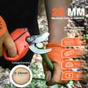 2-IN-1 Cordless Electric Pole Pruning Shears, 12.6FT Telescopic Reach, 1.1 Inch(28mm) Cutting Diameter, Brushless Motor, 2×20V 2000mAh Battery, Garden Tree Branch Pruning & Trimming