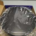 12" Oak Bathroom Vanity Tray Turntable for Perfume Candle, Round Wooden Decorative Tray for Kitchen Sink Countertop Organizer, Bathroom Counter Organizer for Skincare Makeup, Farmhouse Black Gold