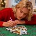 Mokvtz DIY 5D Tabletop Diamond Art Painting Kit, House DIY Diamond Art Painting Desktop Ornament, House Shaped Rhinestone Desk Placement Ornament, Home Office Stand Up Gem Painting Craft Kit, Gift