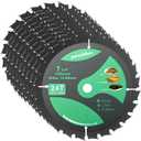10 Pack 7-1/4 Inch 24T Circular Saw Blades Fine Finish with 5/8" Arbor ATB Framing Saw Blades for Cutting Softwood Hardwood Laminate Plywood Chipboard Panels FRP MDF by puxyblue