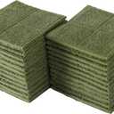 Glynniss Kitchen Dish Cloths Highly Absorbent Dish Rags 100% Cotton Wash Cloths for Washing Dishes (Green, 24)