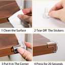 24 Pack Corner Guards Corner Protectors for BabyTable Corner Protectors for BabyFurniture GuardsBaby Proof Corner Protectors to Cover Sharp Furniture