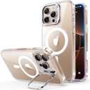 ESR for iPhone 16 Pro Case, Compatible with MagSafe, Military-Grade Protective Case for iPhone 16 Pro, Built-in Stash Stand iPhone Case, Scratch-Resistant Back Cover, Clear | Built-in Stash Stand