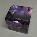 Litake UV Black Lights for Glow Party, 6W LED Disco Ball Strobe Lights for Dark Party Supplies, Sound Activated with Remote Control, Dj Light for Halloween Xmas Birthday Party Home Decorations, 1 Pack