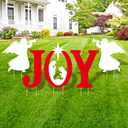 Arosche Large Christmas Yard Signs with Stakes 5Pc JOY Nativity Holy Religious Christian Merry Xmas Yard Signs Decorations Outdoor for Christmas Party Supplies, Lawn, Garden Yard Decor