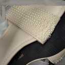 GORGLITTER Women's Pearl Sandals Rhinestone Sparkly Bridal Dressy Slides, 11, Beige Pearl