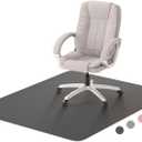 Hsurbtra Office Chair Mat for Hardwood Floor, 35" x 47" Large Anti-Slip Computer Chair Mat, Heavy Duty Wood & Tile Floor Protector, PVC Desk Rug for Office Home, Black