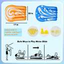 MorTime 22.5ft Slip Water Slide with Sprinklers, Slip and Slide with 2 Inflatable Bodyboards and Splash Pool Waterslide Backyard Lawn Outdoor Water Toy, 2 Water Slide