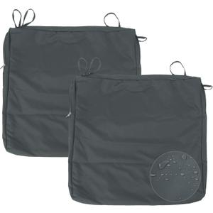 Water Repellent Patio Seat Cushion Covers, Outdoor Seat Cushion Covers-Only Covers (20"x20"x2" 2 Pack Grey)