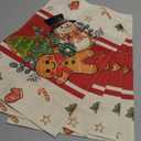 Artoid Mode Snowman Xmas Trees Christmas Placemats Set of 4, 12x18 Inch Seasonal Winter Holiday Place Mats for Party Dining Table