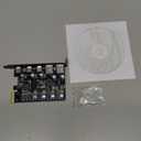 PCI-E to USB 3.0 7-Port(7X USB-A ) Expansion Card ,PCI Express USB Add in Card , Internal USB3 Hub Converter for Desktop PC Host Card Support Windows 10/8/7/XP and MAC OS 10.8.2 Above 