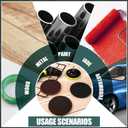 Therwen 30 Packs 4-1/2" Surface Conditioning Discs for Sanding with Tray Grit Sanding Discs Die Grinder Accessories for Metal Grinding Finishing Polishing Deburring Cleaning