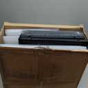 Kuject XXX-Large Shoe Storage Boxes Organizers Clear Plastic Stackable 12 Pack, Shoe Rack & Holder Substitute, Sneaker Containers, Toy Storage Organizer Bins for,Closet, Under Bed, Black(No Fold Line)