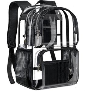 PAMANO Clear Backpack Heavy Duty Transparent See Through Bag for College Work Travel Security