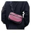 Leaper Small Crossbody Bags for Women：Lightweight Fanny Packs with Adjustable Shoulder Strap - Water-resistant Nylon Sling Bag for Men - Fashion Cross Purse for Travel Everyday - Purple