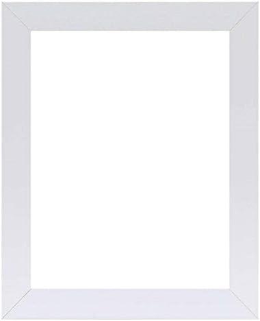 Frame 15x21 White 1.25 Inch Flat, Wood Composite MDF Wall Decor Picture & Poster Frame