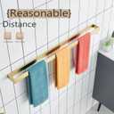 KOKOSIRI Towel Bar Brushed Gold Bath Towel Holder 32 Inch Kitchen Towel Hanger Rack Stainless Steel Bathroom Hardware Wall Mounted, 1 Pack B4008BG-L32
