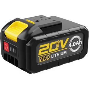 4.0Ah Capacity Lithium Ion Replacement Battery for De-Walt 20V Max Battery,Cell for DCB200 DCB201 DCB203 DCB204 DCB207 DCB181 DCB180 DCD/DCF/DCG