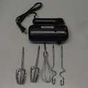 Lord Eagle 5-Speed Hand Mixer Electric, 300W Compact Handheld Mixer, Portable Kitchen Egg Beater with 5 Attachments & Storage Bag, Cake Supplies for Bread Dough Baking, Lightweight, Black